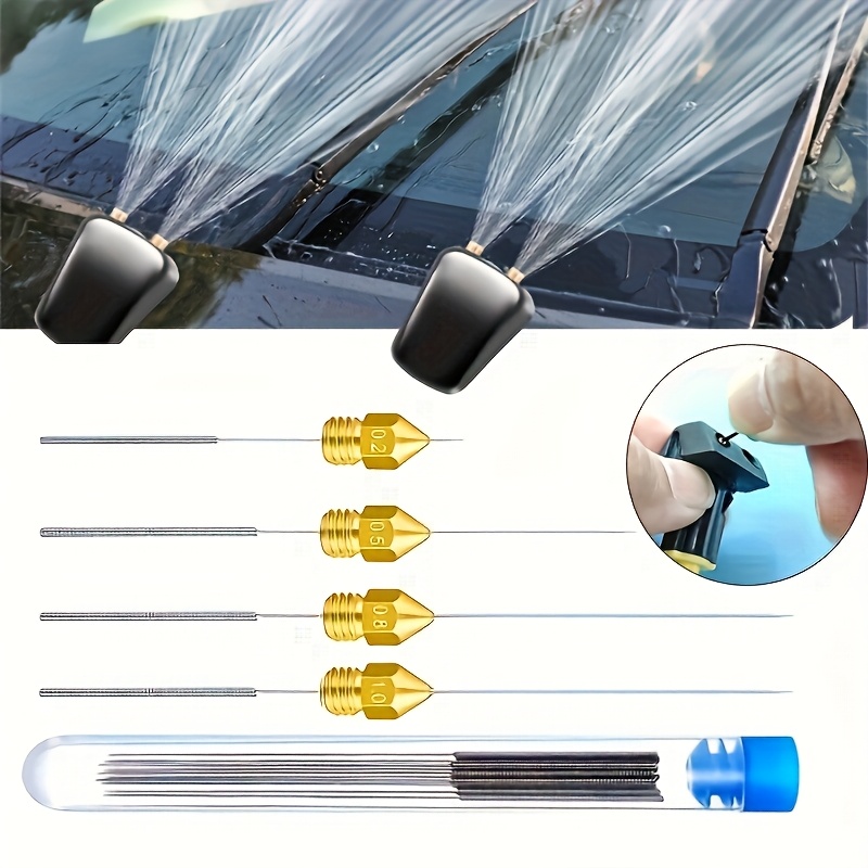Print Head Cleaning Kit - 10個のクリーニングノズルツールキット - フロントガラスワイパー、3Dプリンターヘッド、ガスストーブの通気口、シャワーヘッドニードルチューブブラシ