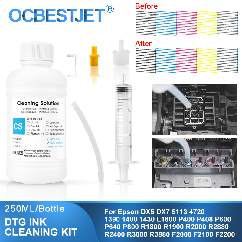 Print Head Cleaning Kit - 250ml dtg超音波洗浄機,衣類,インクプリント,液体洗浄,流体dtg