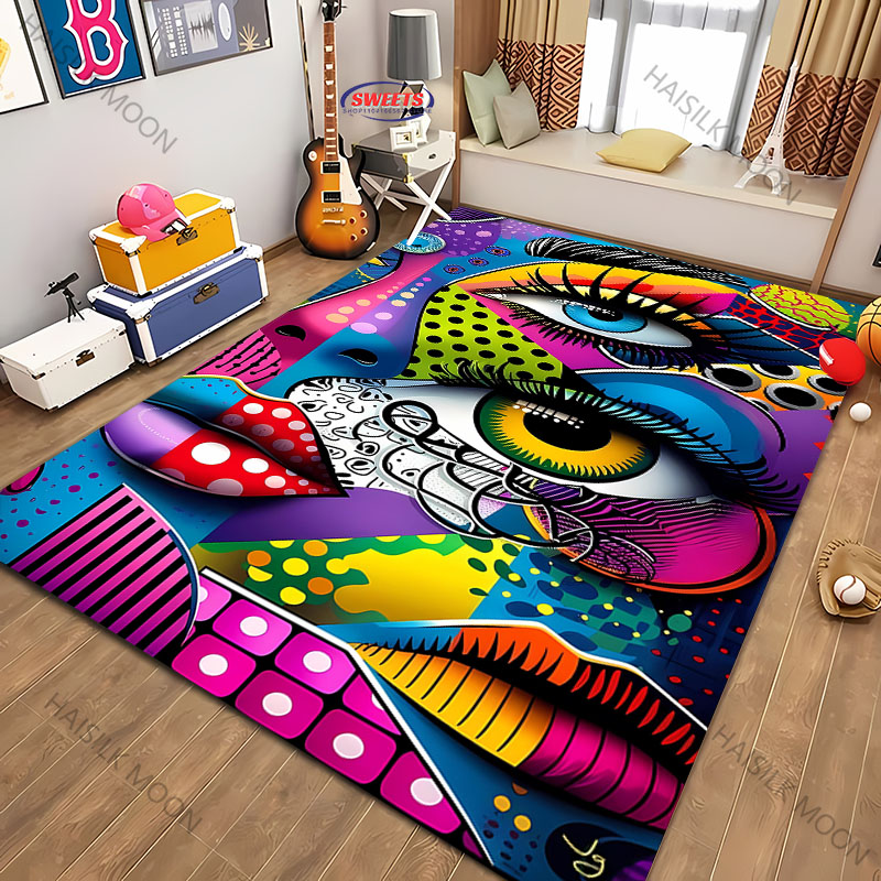 3D HDプリント ポップアート カラフル カーペット ソフ - Hall Commercial Printing のレビューと価格