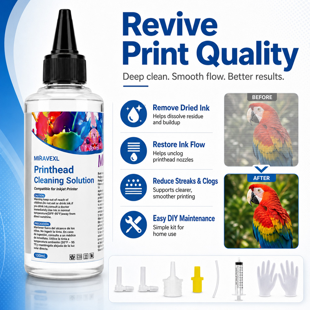 MIRAVEXL プリントヘッドクリーニングソリューション  - Print Head Cleaning Kit のレビューと価格