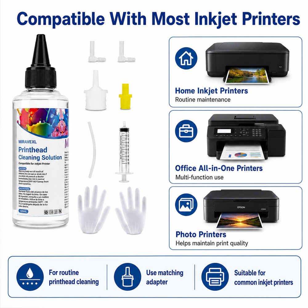 MIRAVEXL プリントヘッドクリーニングソリューション  - Print Head Cleaning Kit のレビューと価格