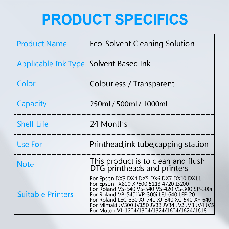 エコ溶剤インク洗浄液エプソン/ローランド/ミマキ/武藤 13 - Print Head Cleaning Kit のレビューと価格