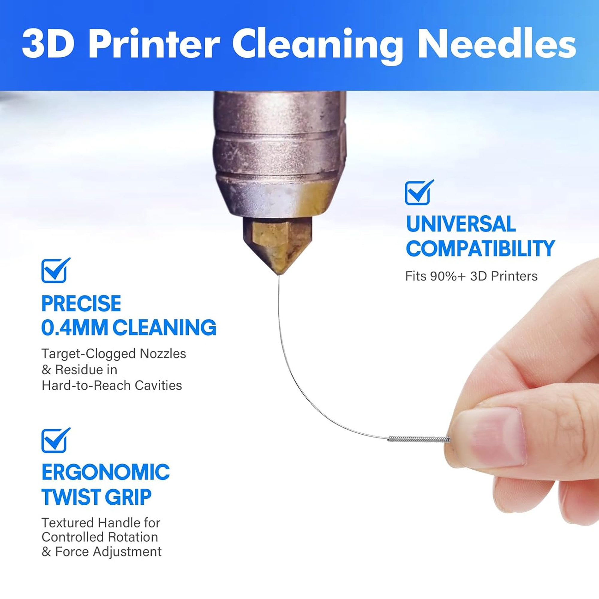 3Dプリンタークリーニングキット：60枚のワイプ、ノズルニー - Print Head Cleaning Kit のレビューと価格