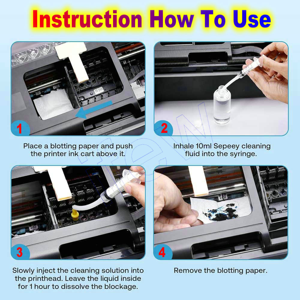 エプソン、HP、ブラザー、キヤノン用100MLインクジェット - Print Head Cleaning Kit のレビューと価格