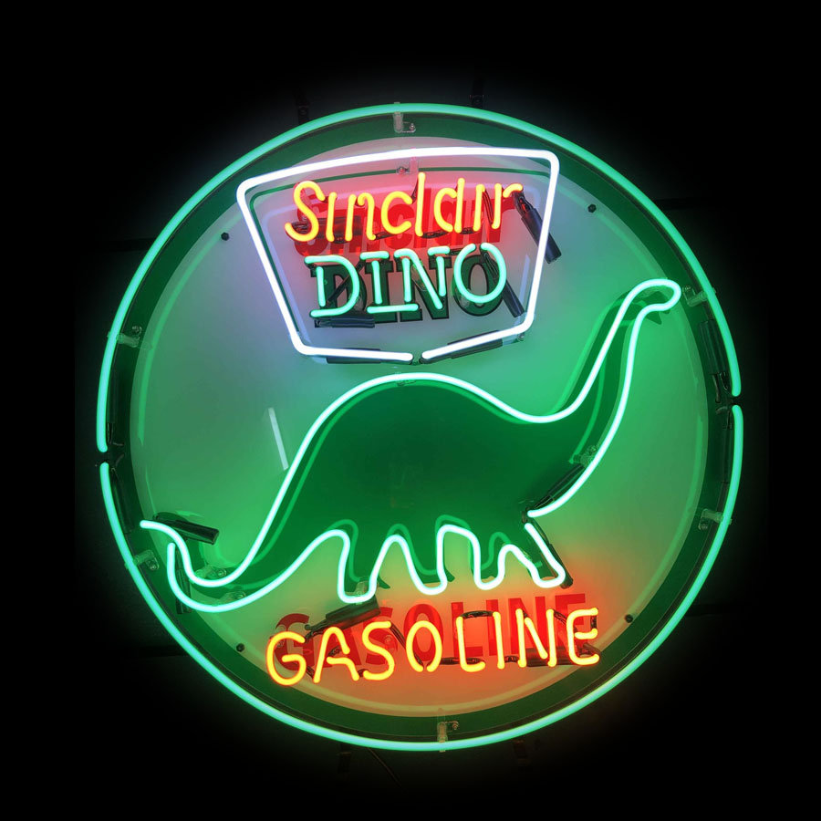 シンクレア・ディノ・ガソリン・ガスオイル・ネオンライトサイン - Commercial Printing Icon のレビューと価格